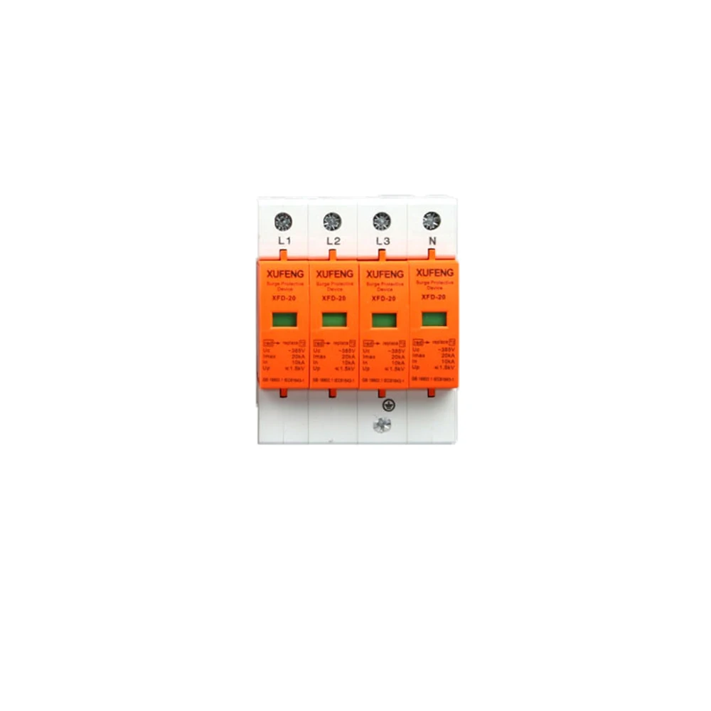 2P 20KA 40KA 60KA 80KA 100KA ~ 385VAC SPD домашнее устройство защиты от перенапряжений защитное
