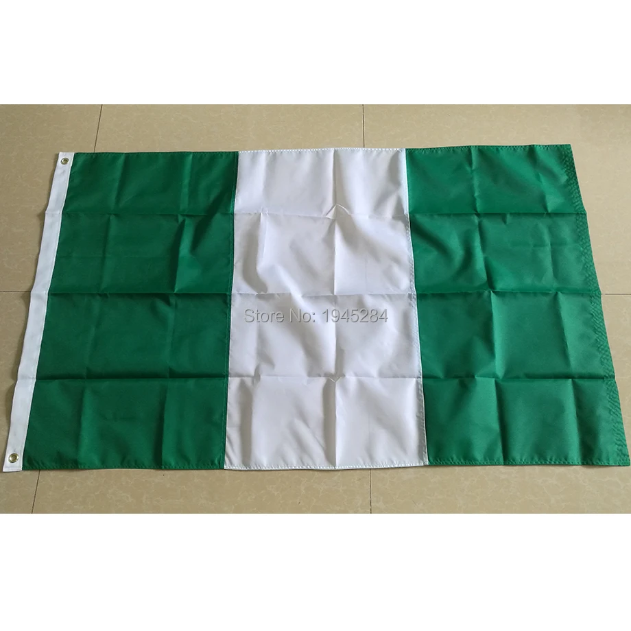 

Embroidered Sewn Nigeria Flag Nigerian Banner World Country Flag Banner Oxford Fabric Nylon 3x5ft