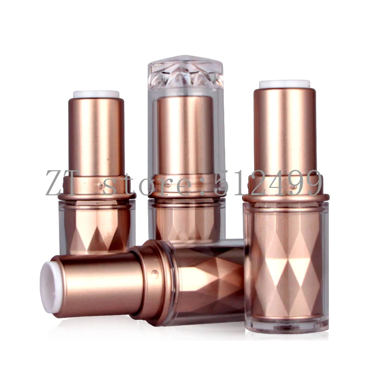 

10/20/50/100pcs 12.1 Empty Clear Plastic Rose Gold Lipstick Tube DIY Lip Rough Cosmetic Lip Balm Container Chapstick Pipe Shell