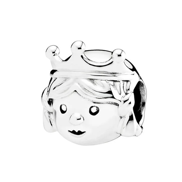 Authentic 925 Sterling Silver Prince and princess Charms Fit Original Pandora Bracelets For Women Diy Jewelry Bead |