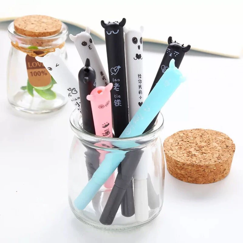 10 шт./лот креативная гелевая ручка с милым дьяволом 0 5 мм черные чернильные ручки