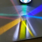 Оптическая призма, Радужный стеклянный экспериментальный проектор, принцип расщепления кубисветильник льда для шестигранной яркой кубической 10 мм призмы