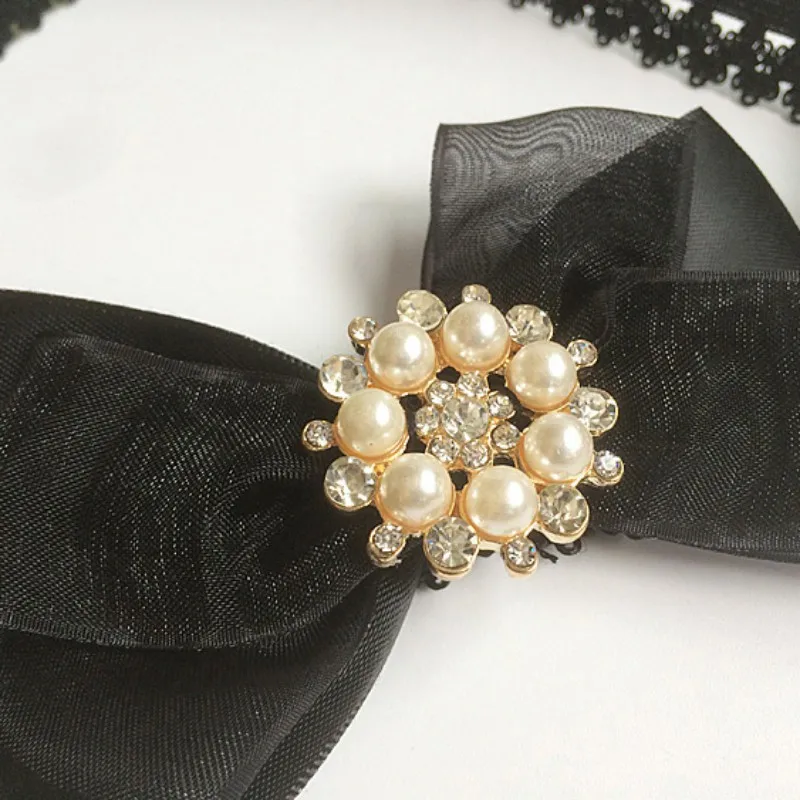 

Fashion Baby Girl Pearl Shaped Elastic Infant Kids Girl Bowknot Hairbanddropshipper