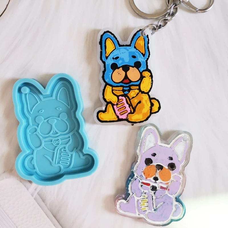 

Ручная работа, брелок для домашних животных, собака, УФ кристалл, эпоксидная форма, подвесные украшения, смола, искусственная смола, поделки,...