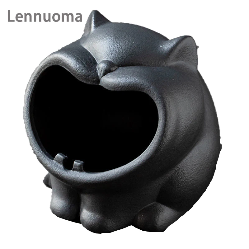 Креативная пепельница Lennuoma с изображением кошки мультяшная керамическая
