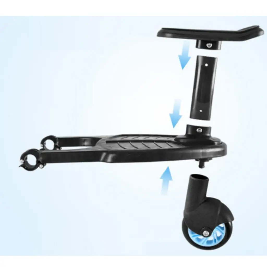 

Kids Stroller w/ Seat Pram Pushchair Twin Child Wheeled Board Plate