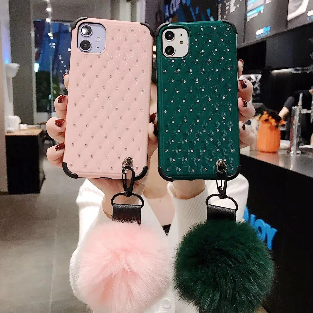 Роскошный чехол для IPhone XS x XR 11 Pro Max byhone 7 8 plus 6 s Correa de doll drill cloth cover |