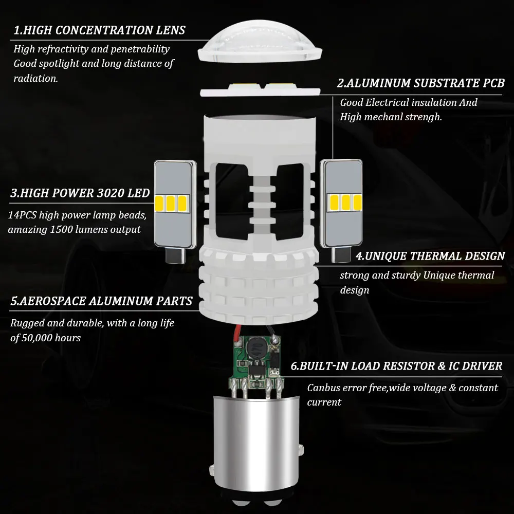 Белый CAN bus 1157 P21/5 Вт BAY15D LED для 2015 up Jeep Renegade светодиодные дневные ходовые огни DRL