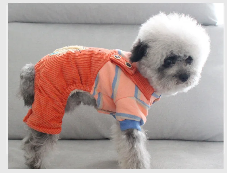 Мягкая и удобная одежда для собак с принтом четыре ноги Vestiti Per Cani осенне-зимний