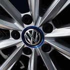 4 шт. автомобильные модифицированные ступицы колеса декоративные кольца Цветной алюминиевый сплав кольца наклейки для Фольксваген Гольф Поло Джетта автомобильный Стайлинг