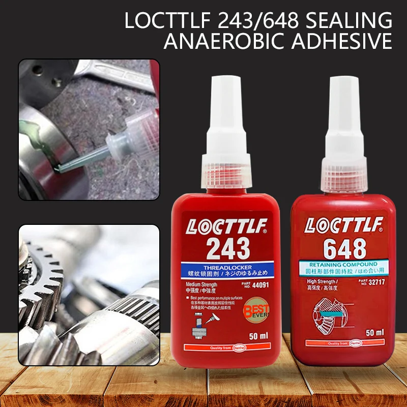 

1 Pcs 50ml 243 Medium Strength Threadlocker Anaerobic Adhesive Glue Screw Locking Glue Fast Curing for All Kinds of Metal Thread