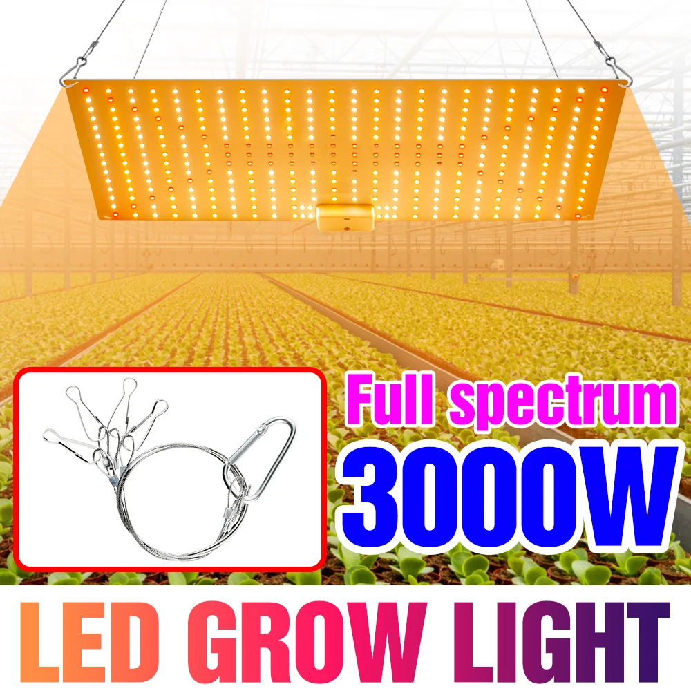 

Светодиодная лампа полного спектра для выращивания растений, квантовая Светодиодная панель, фитолампа для выращивания растений, 2000 Вт, 3000 В...