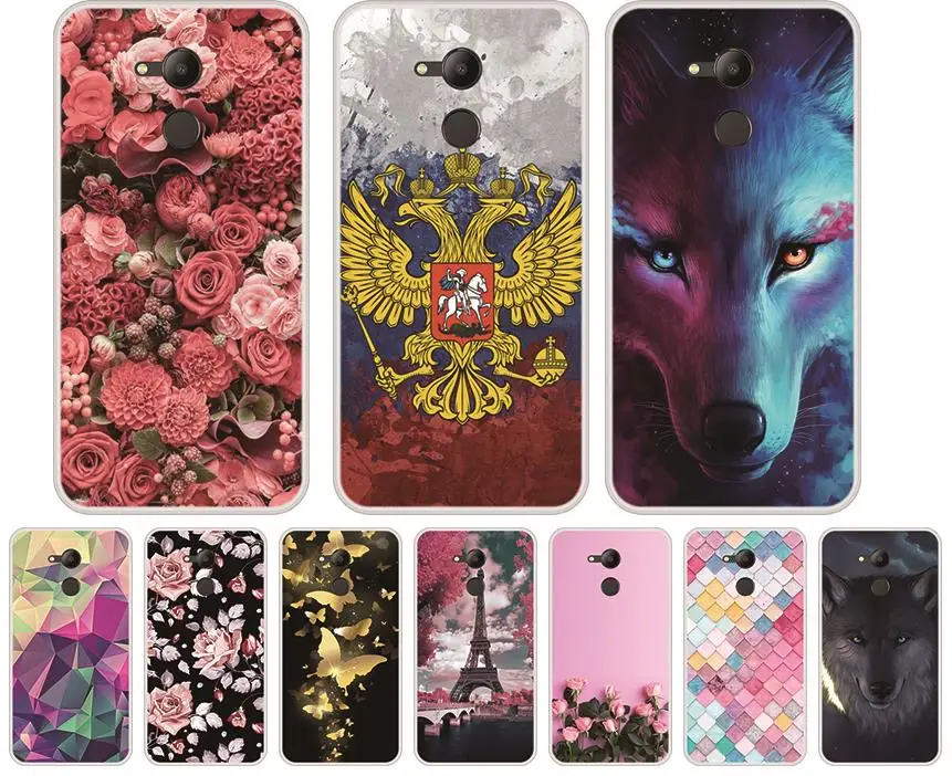 Чехол для телефона huawei Honor 4C 5c 6a 5x Мягкий Силиконовый ТПУ чехол с цветочным рисунком для Honor 7x 6c pro 8lite