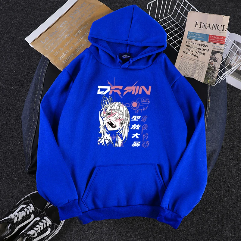 

Свитшот женский флисовый, Свободный Повседневный Свитшот карамельных цветов в японском и корейском стиле Харадзюку, худи с аниме принтом, О...