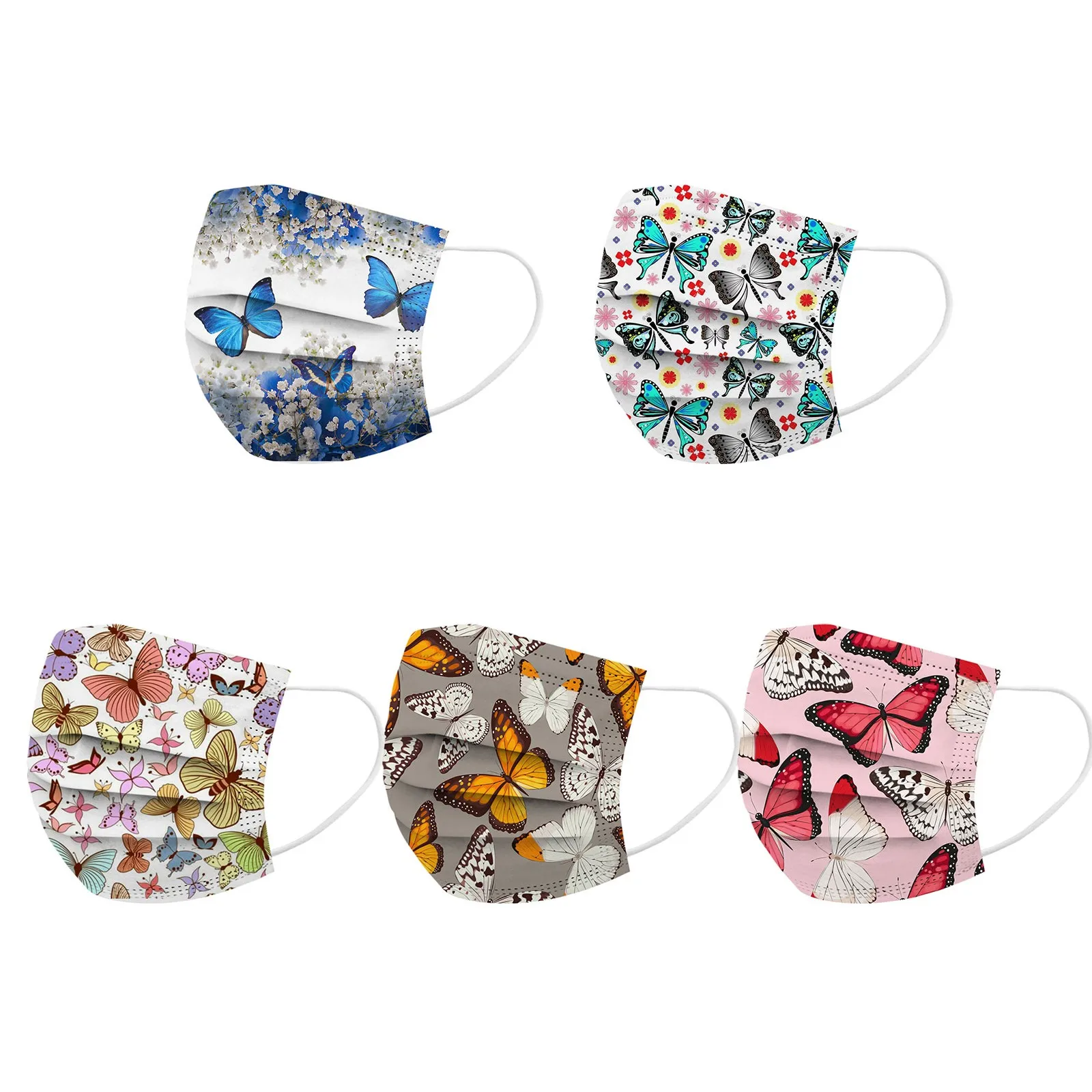 20PC Child Butterfly mascarillas infantiles Disposable 3Ply With Elastic Earloops mascarilla Monder Scarf Halloween Cosplay MasK |