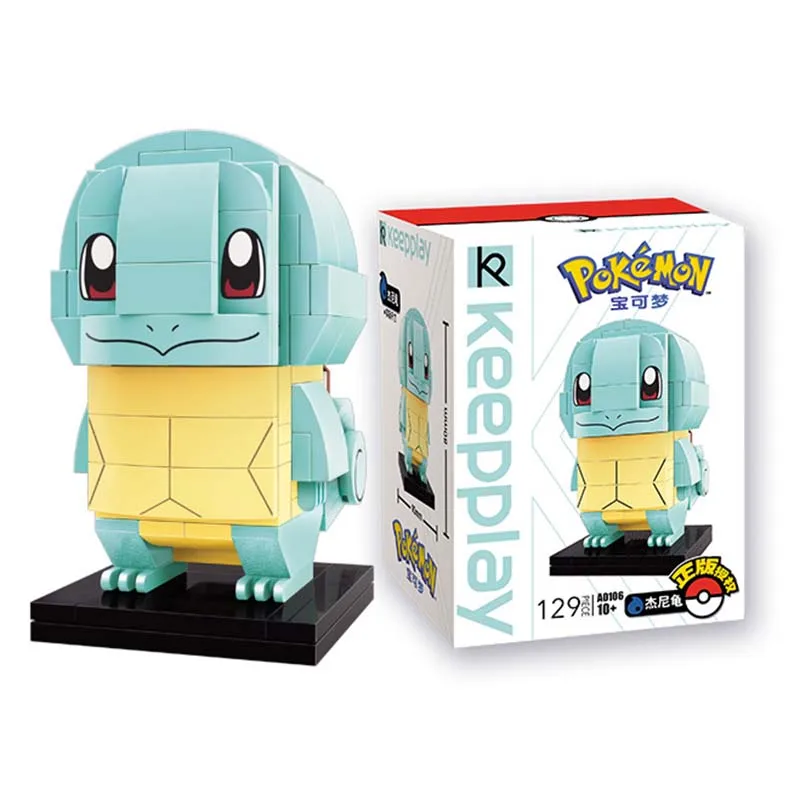 

Anime Pokemon Toys Squirtle 129pcs Building Blocks Creator Cartoon Pocket Monster DIY Bricks Sets Decoration for Kids Gifts