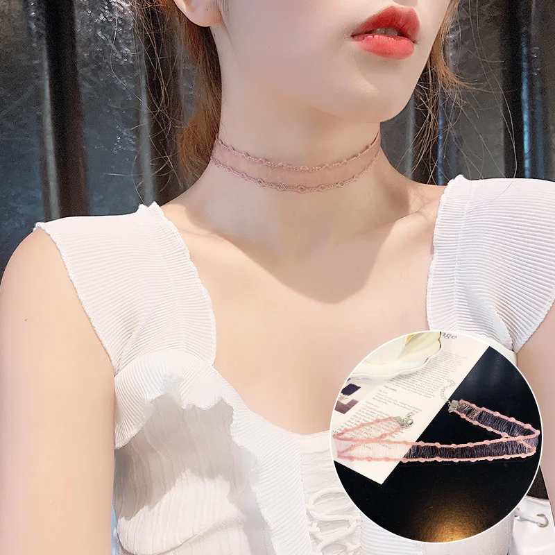 

New Korea collares groot kolye gothic vintage boho flower neckband necklace clavicle chain for women with golden adjustable size