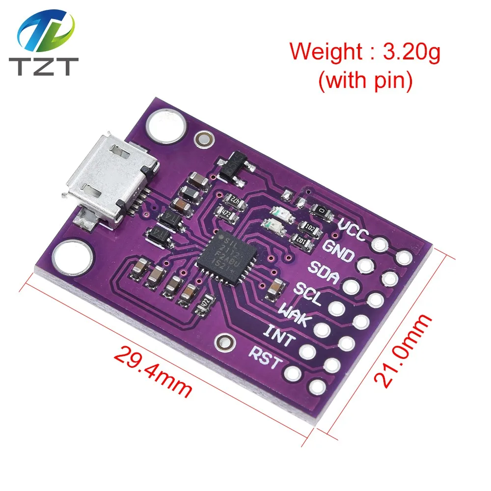 CP2112 плата отладки USB для SMBus I2C Модуль связи 2 0 MicroUSB 2112 оценочный комплект CCS811