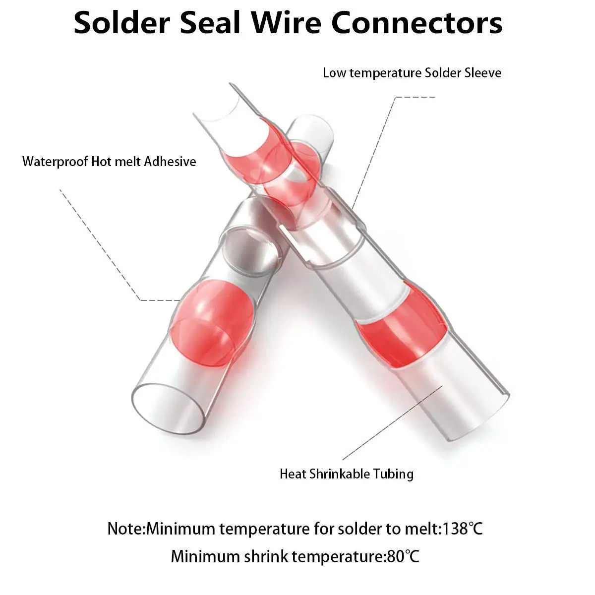 400 шт. провода для пайки Разъемы-Терм усадочная припоя стыковые
