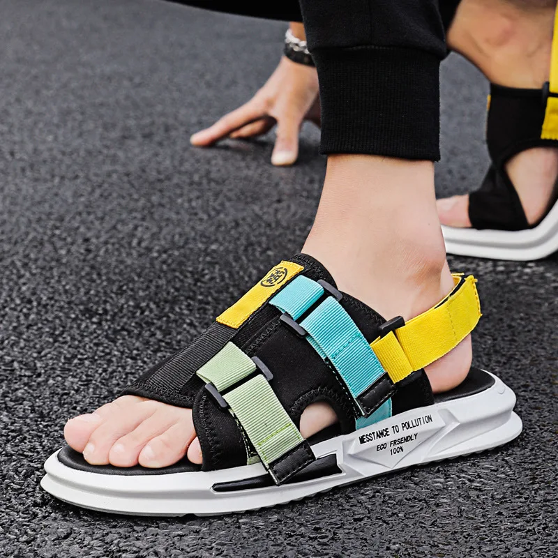 Мужские дышащие сандалии пляжные Нескользящие лето 2020 | Обувь