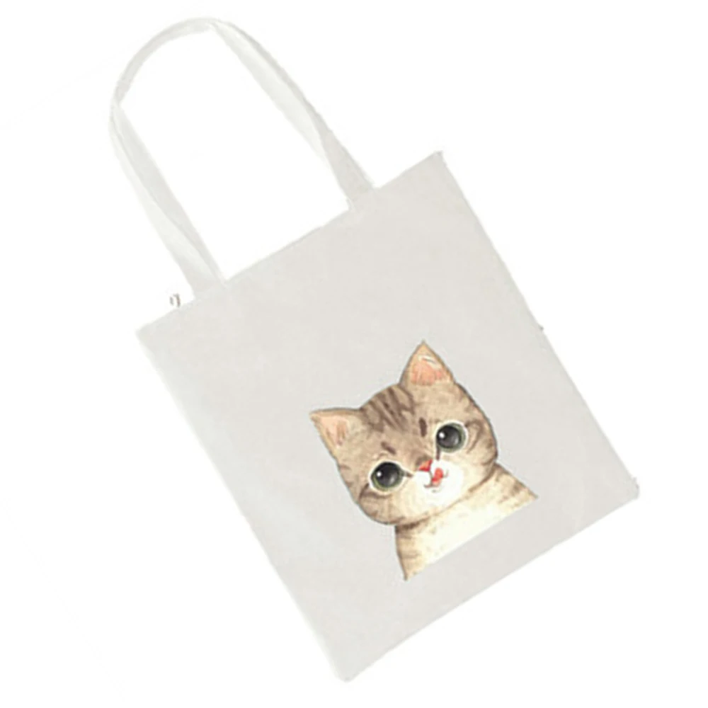 2 Цвета в наличии любимая кошка животное Печать Женщины молния холст сумки на