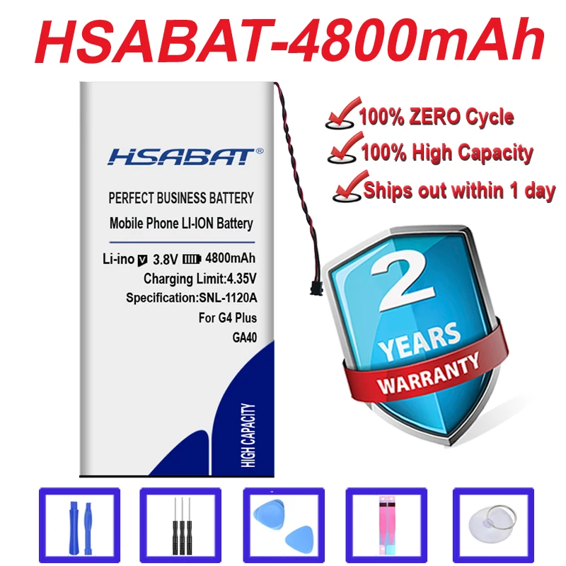 Аккумулятор HSABAT 4800 мАч XT1644 XT1643 GA40 для Motorola Moto G4 Plus XT1642 XT1640 xt1626 XT1625 XT1622|mobile phone