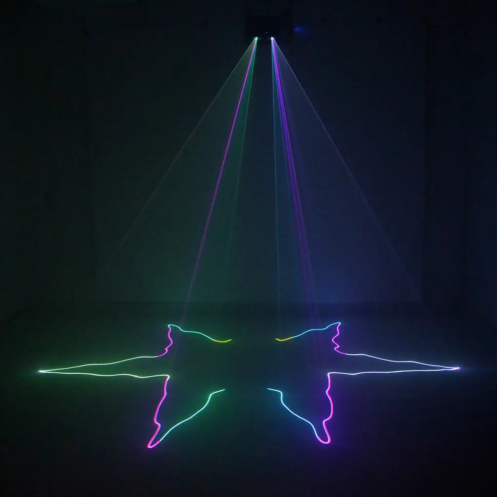 AUCD 2 объектива двойной RGB микс полный цвет проектор лазерные огни