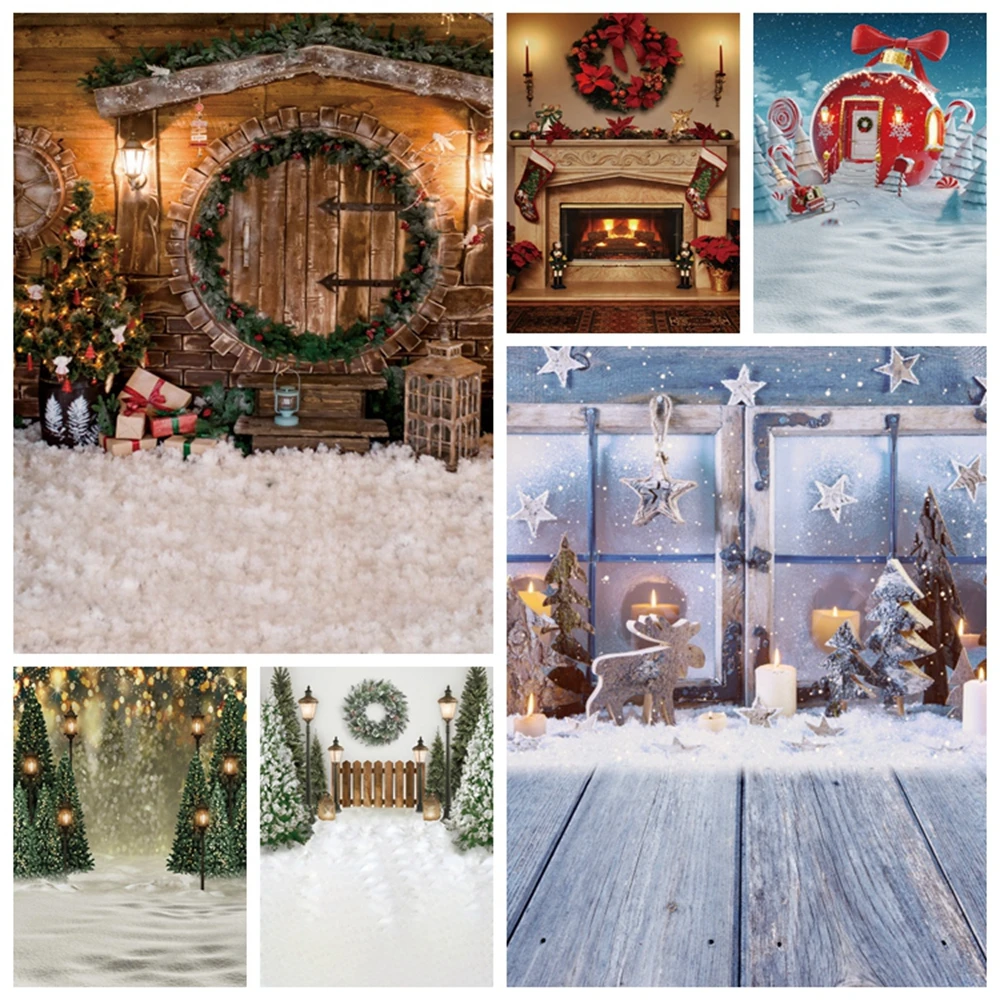 

Nitree Christmas Backdrop Winter Fireplace Newborn Baby Shower 1st Birthday Photography Background Photographic Photozone