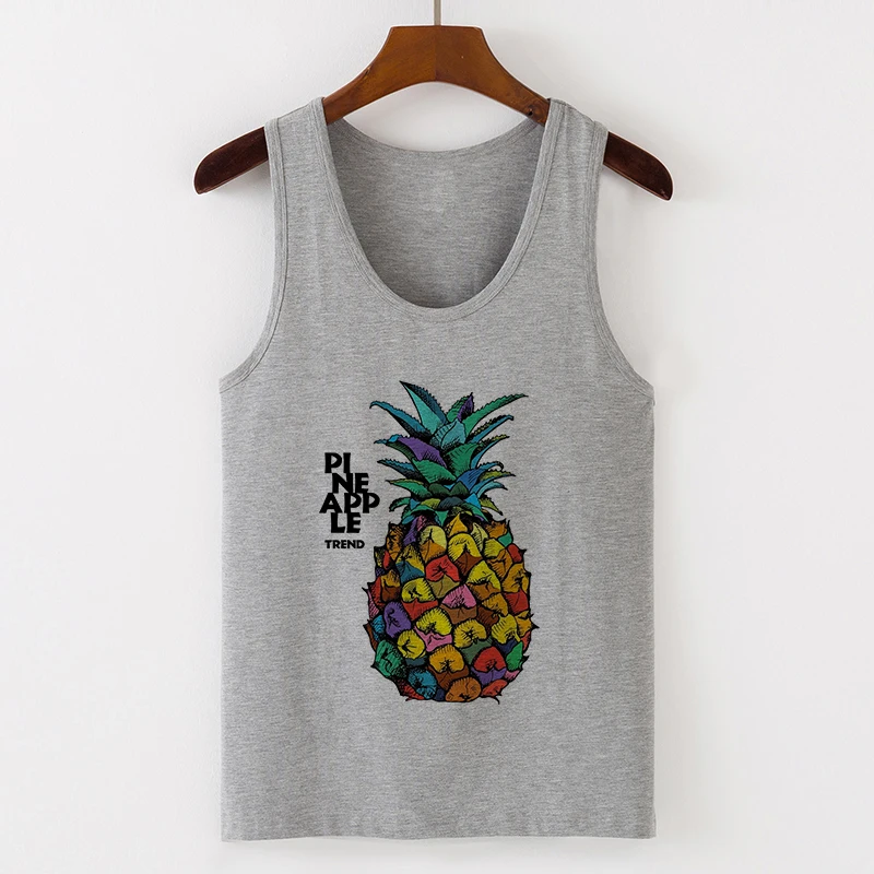 Майка без рукавов Летняя женская сексуальная майка с принтом ананаса авокадо