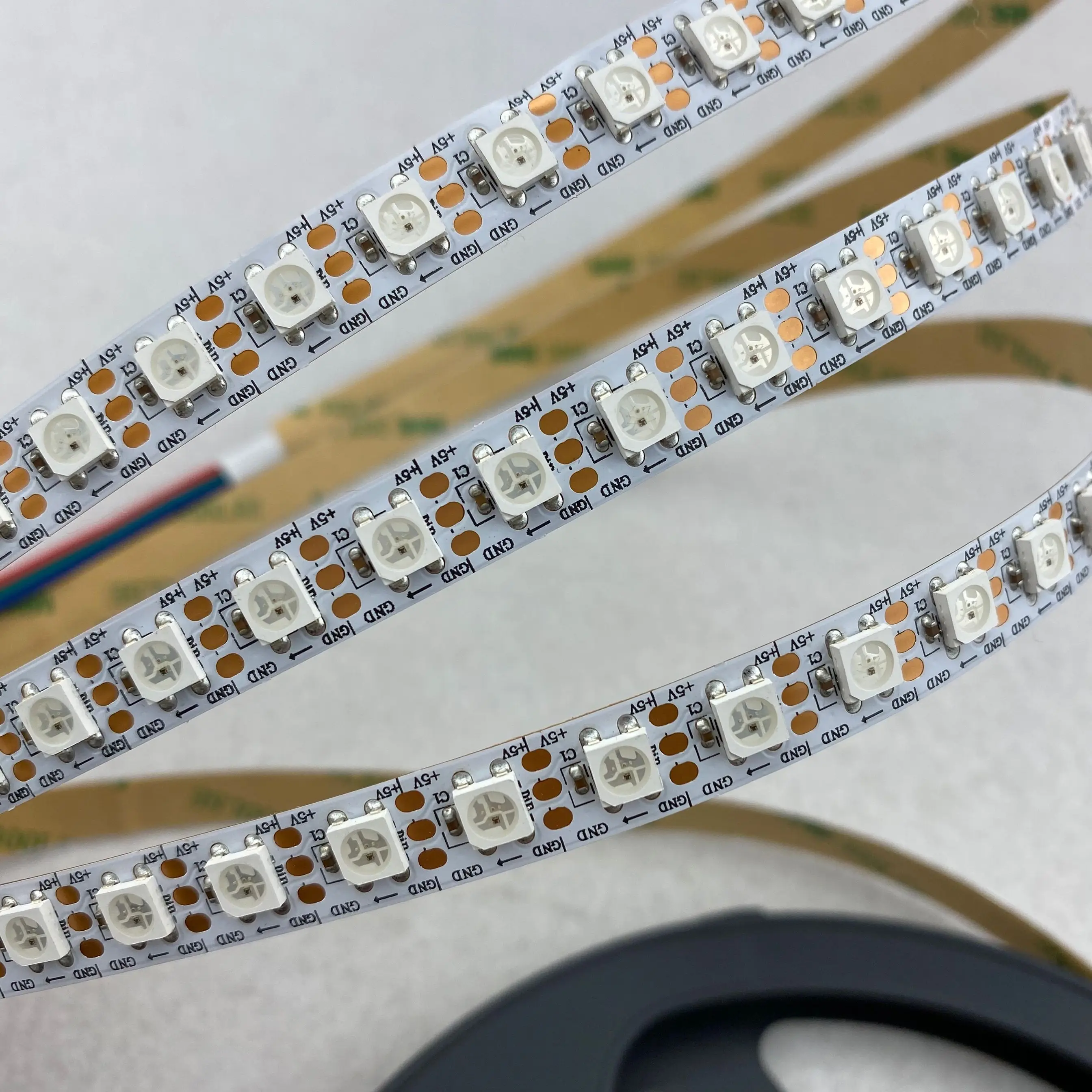 Светодиодная Пиксельная лента WS2812B 5 м постоянного тока неводонепроницаемая 96 шт.