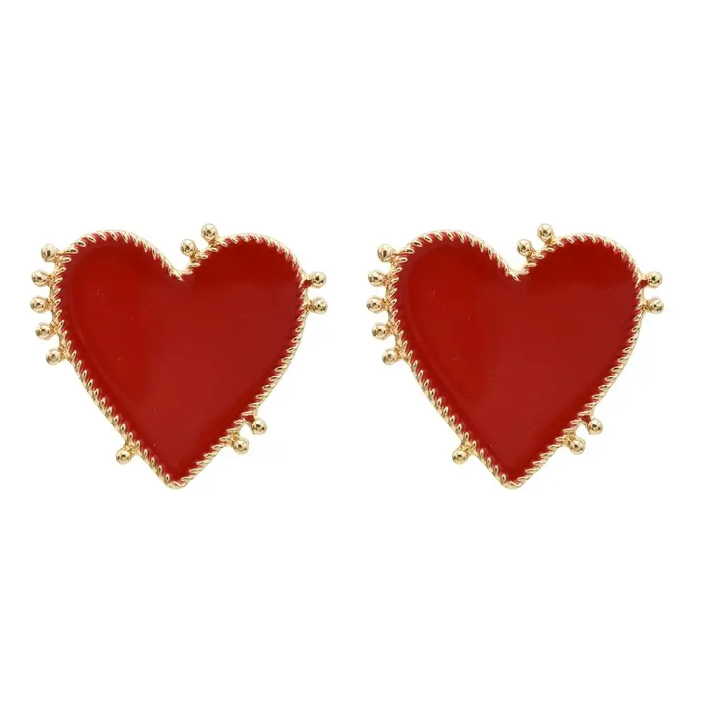 Женские серьги с металлическим золотым глазом в форме сердца модные вечерние