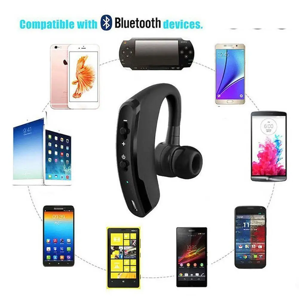 V9 earphones Stereo music Handsfree Business Bluetooth Headphone With Mic Wireless Bluetooth Headset For Drive Noise Reduction