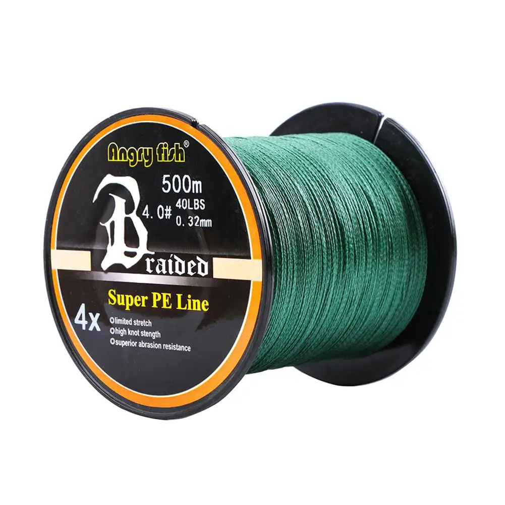 Леска рыболовная плетеная 4 пряди 500 м/547YDS суперпрочная леска из ПЭ 12-80 анг. Фунт.