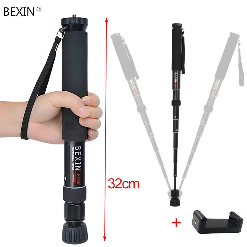 BEXIN алюминий Professional Travel Выдвижная телескопическая портативный легкий ручной монопод для цифровых SLR Камера