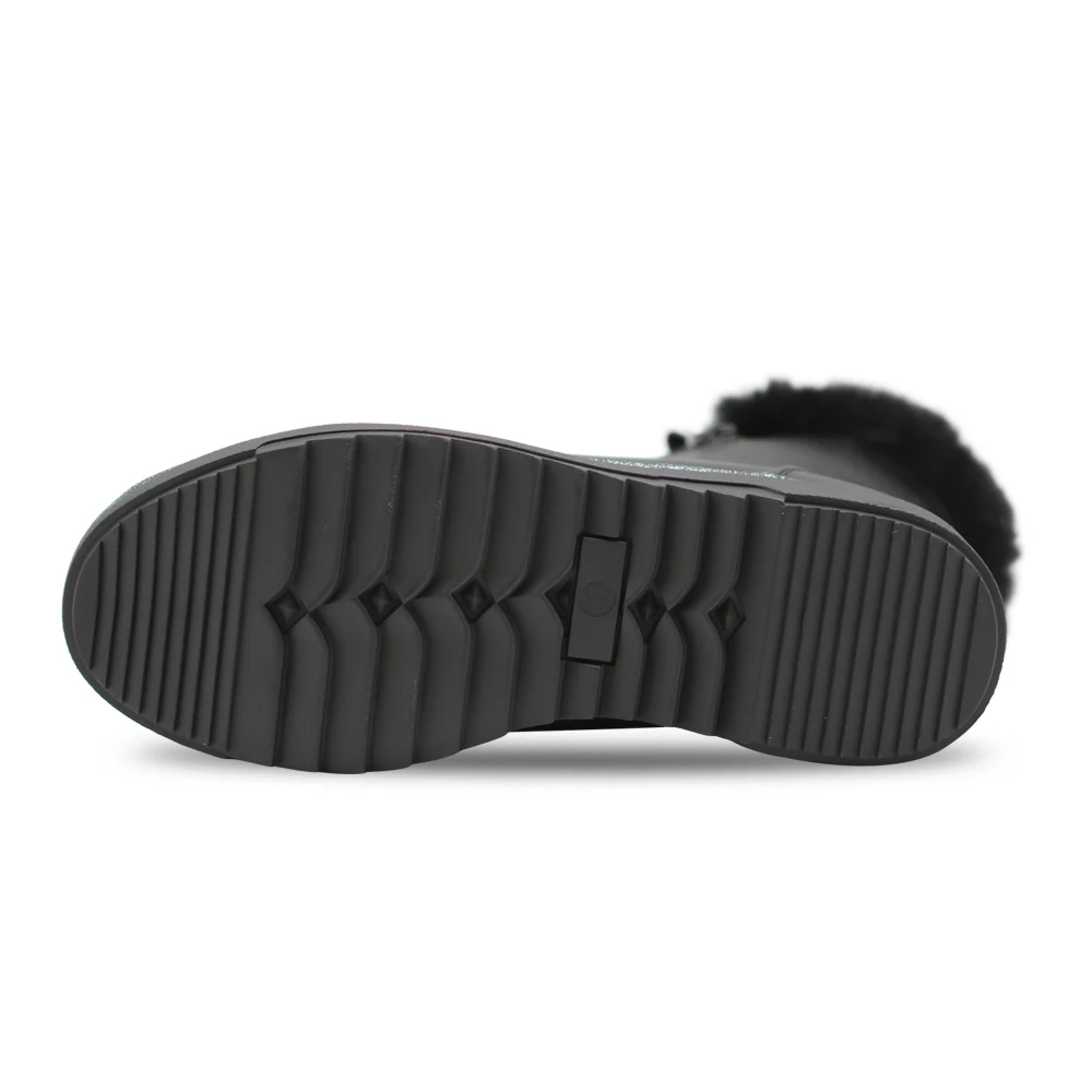 Apakowa/модные зимние ботинки из натуральной кожи для маленьких девочек Детские