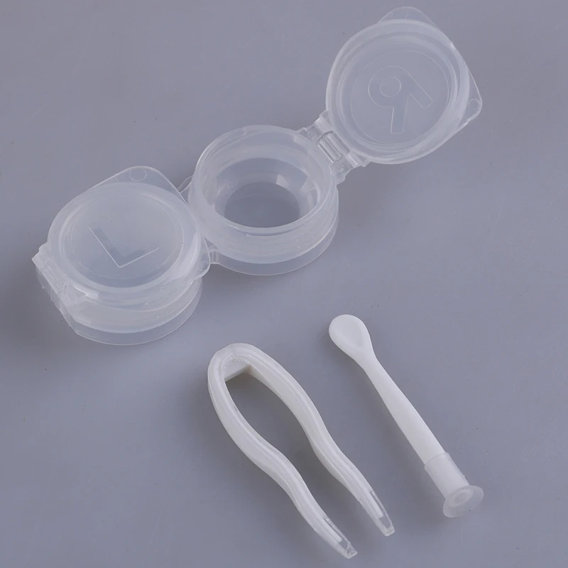 1 Set Plastic Invisible Glasses Box Holder Container Case Soak Storage Eyecare Kit Eye Care Party Cosplay Tool | Аксессуары для