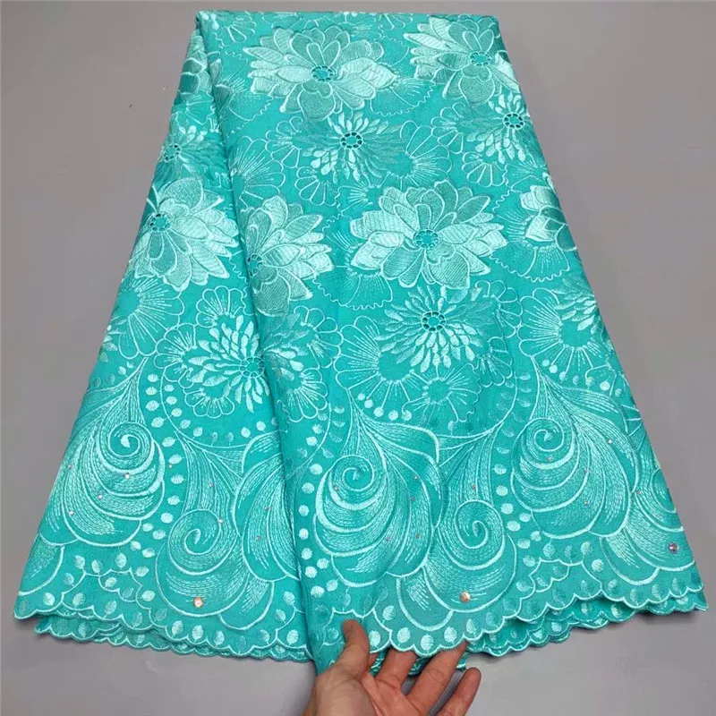 Швейцарская кружевная ткань 2021 африканские кружевные ткани с вышивкой 100% хлопок