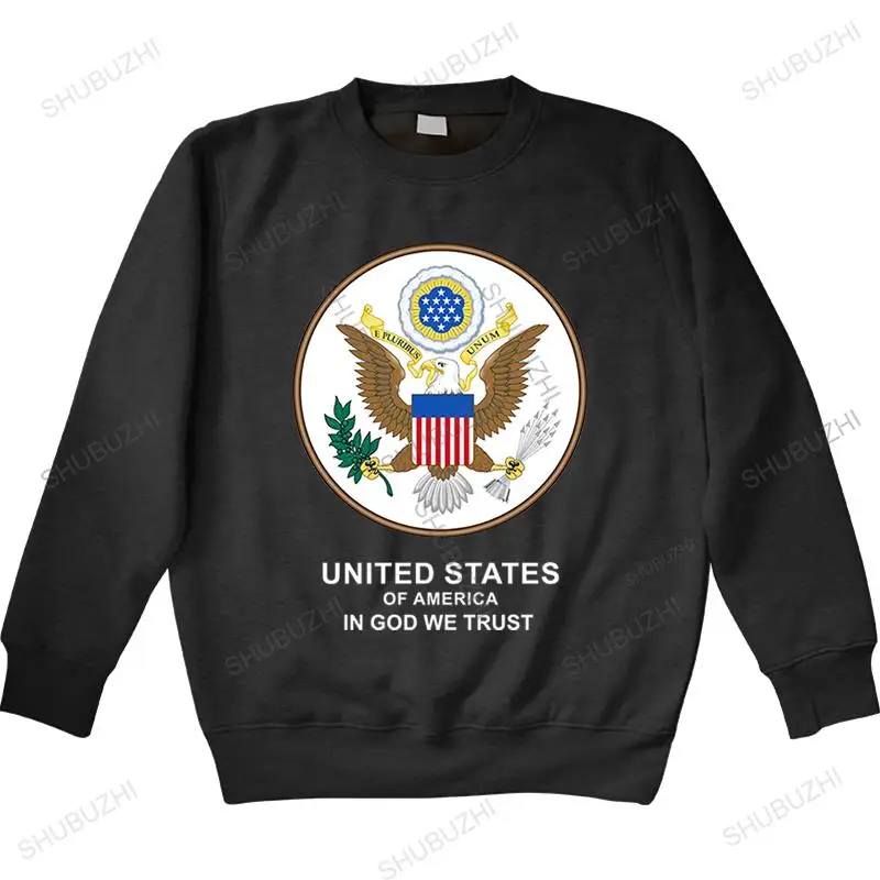 

men's autumn hip-hop hoodies black hoody UNITED STATES OF AMERICA IN GOD WE TRUST bigger size unisex Harajuku teenage hoodie