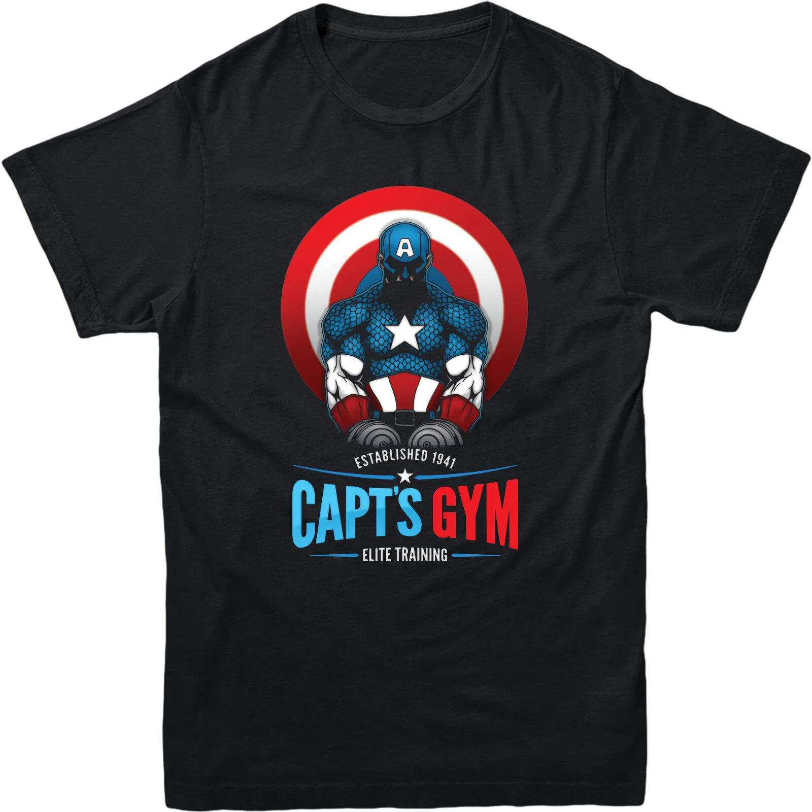 Футболка для мужчин и женщин Capt's Gym Spoof Marvel Comics взрослых размеров подарок