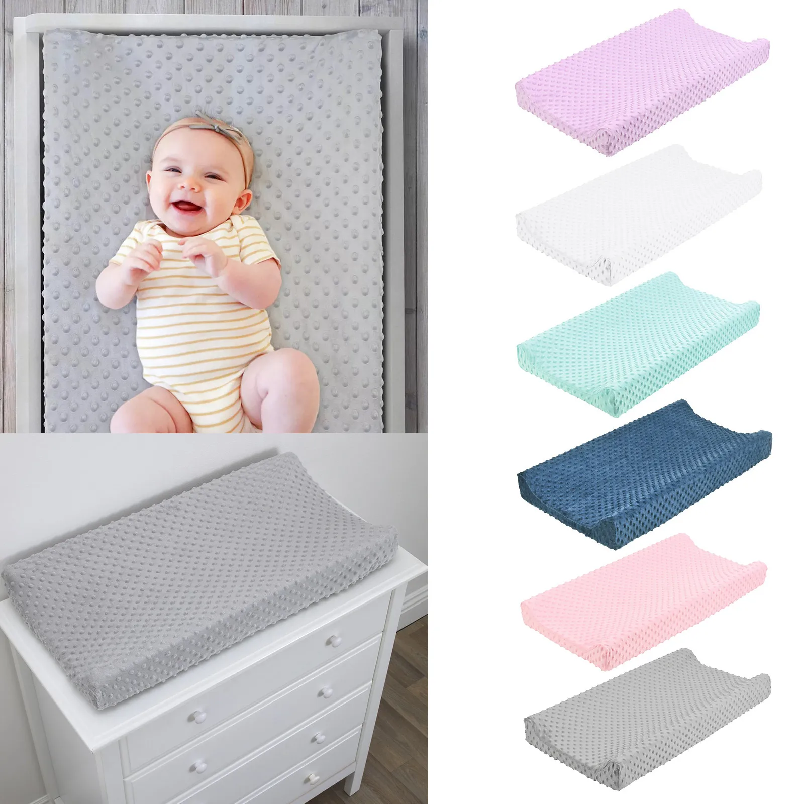 HS 32CMx16CMx4CM Baby Nursery Baby Infant Diaper Nappy Urine Mat Kid Simple Bedding Changing Cover Pad Sheet Protector Table
