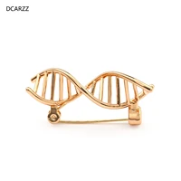dcarzz dna shape brooch pin trendy jewelry plated christmas gift doctornurse medical fashion pins woman accessories
