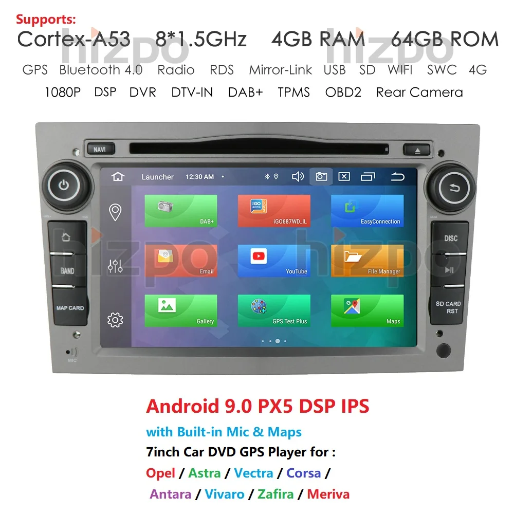 Автомагнитола 2 Din 4 Гб ОЗУ Android 10 DVD радио для Opel Corsa C D Astra H Meriva Vectra Antara Zafira Vivaro GPS PX5