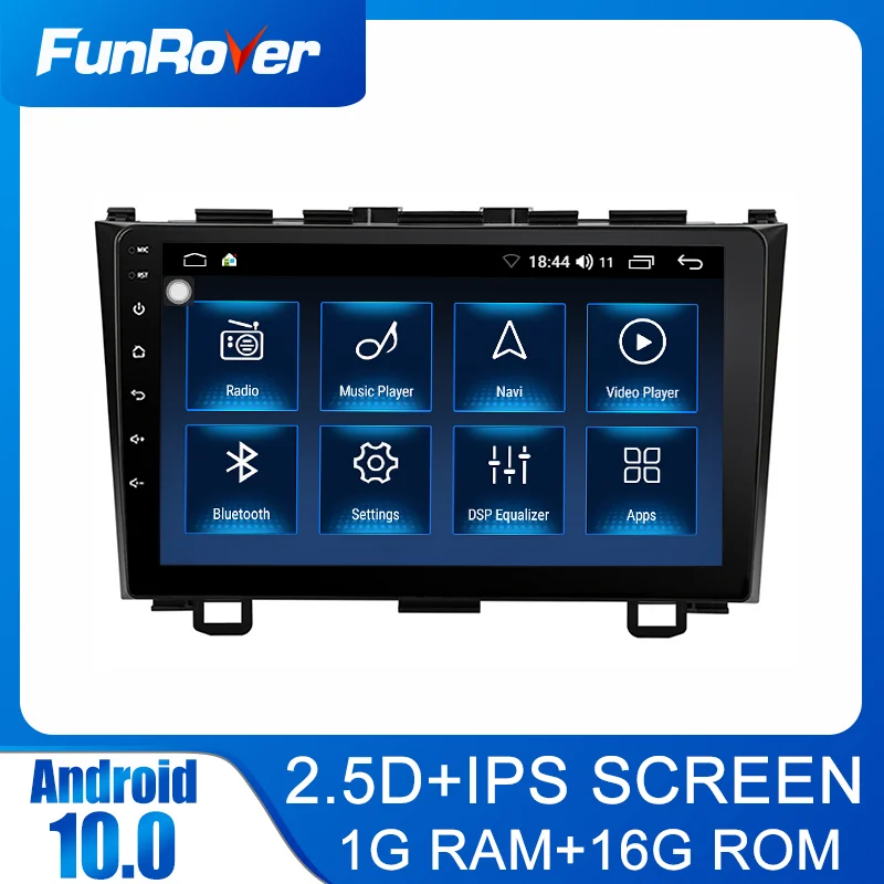 Автомобильный мультимедийный плеер Funrover 2 Din Android 2006 dvd GPS навигация для Honda CRV 2011