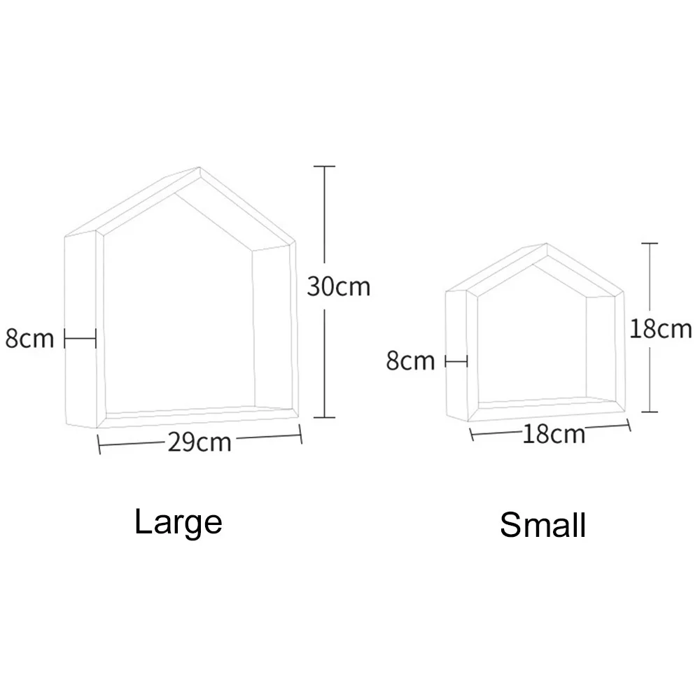 

2pcs Nordic Style Storage Racks Hexagonal Wall Shelf DIY Storage Racks Organization Wooden Storage Holder for Bedroom Decoratio