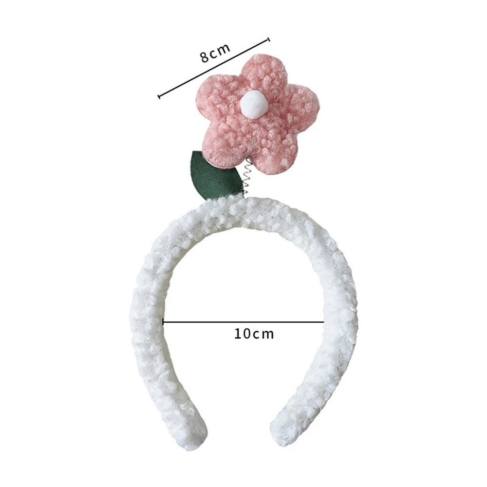 

Flower Headband Fashion Cute Autumn Winter Lamb Hair Band Funny Korean Hair Accessories for Women Girl Headdress