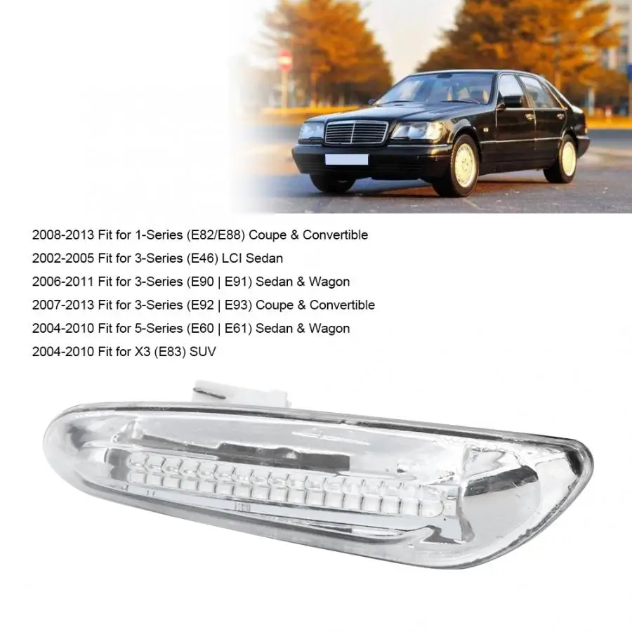 Автомобильная динамическая лампа с сигналом поворота 1 пара водонепроницаемая