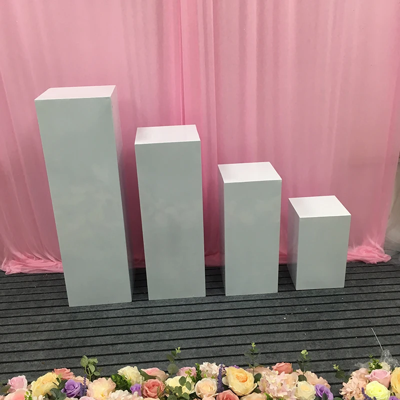 Фон для свадебной фотосъемки белый квадратный железный круг столбы десертный