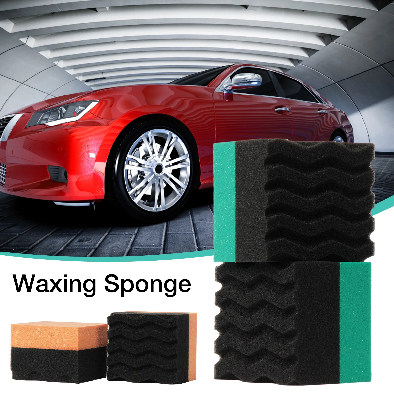 

2Pcs Car Tire Wax Sponge Tyre Polishing Waxing Sponge Tire Contour Wax Coating Dressing Applicator Sponge Pad