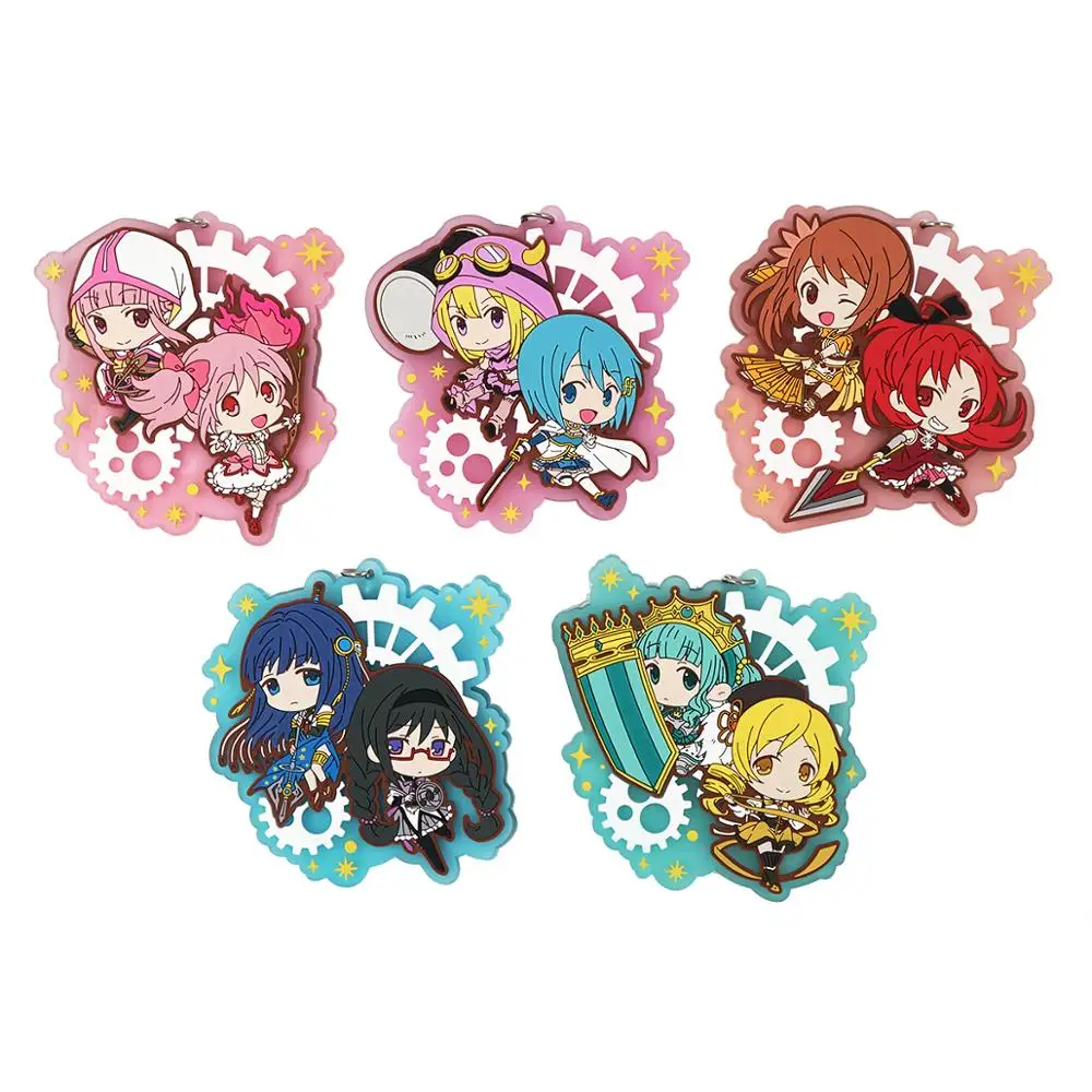 Magia Record Game Madoka Magica Anime Kaname Madoka Sakura Kyouko Yachiyo Iroha Karin Masara Ren Magical Girl Rubber Keychain