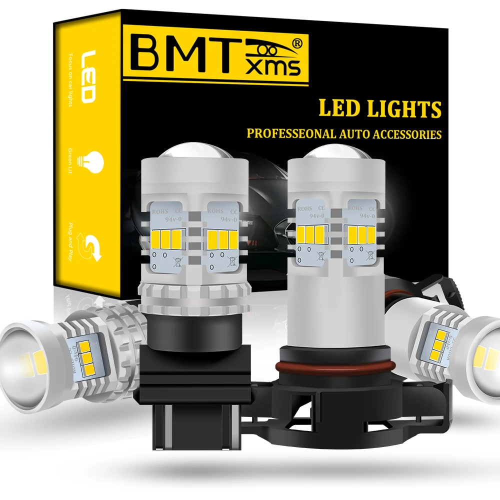 BMTxms для Jeep Compass светодиодные дневные ходовые огни 2011 2019 автомобиль PSX24W 2504 3157 P27/5W